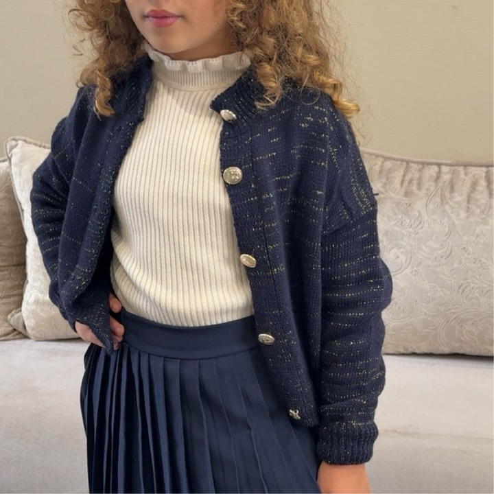 Cardigan Asra | Bleu Or